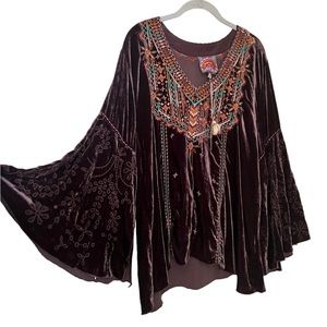 Johnny was velvet swing blouse xl